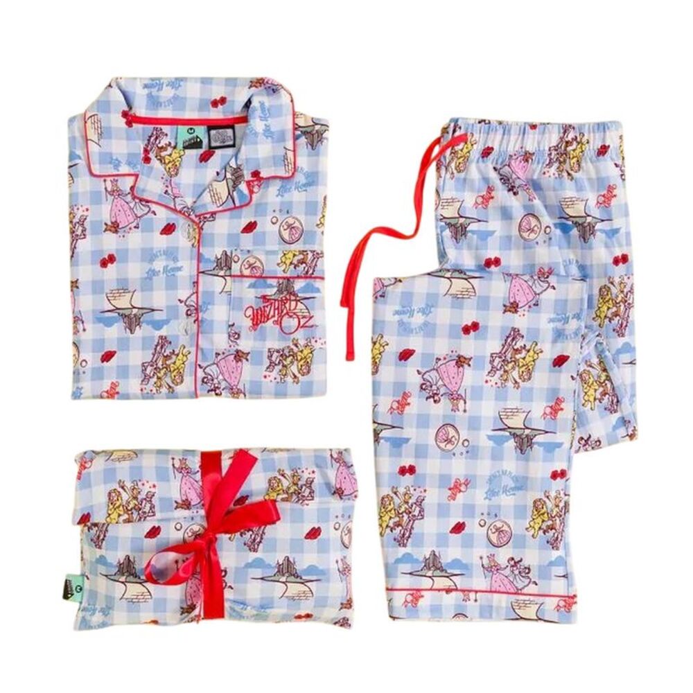 The Wizard Of Oz Womens/Ladies There�'s No Place Like Home Long Pyjama Set / Blu